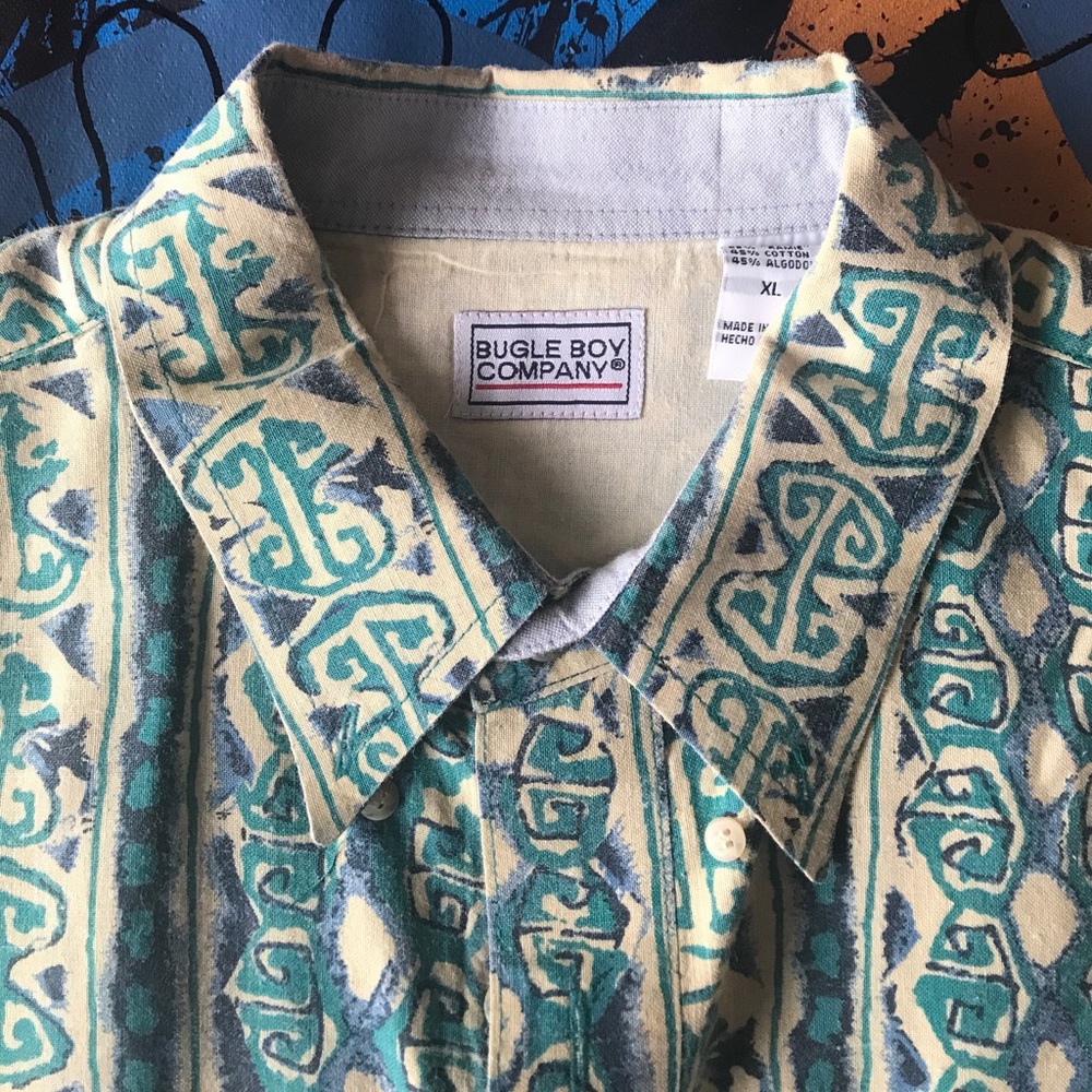 Vintage Bugle Boy Hawaiian Short Sleeve Shirt